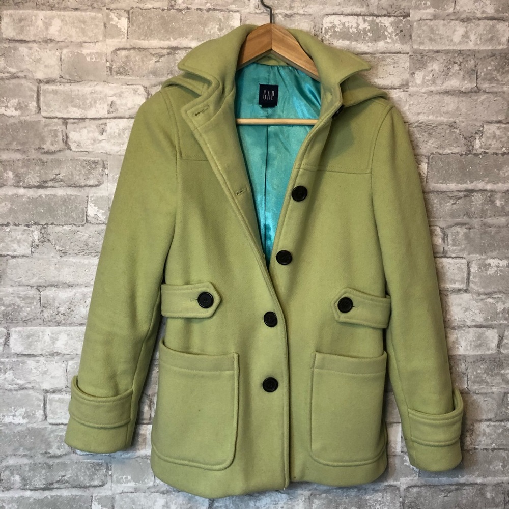 GAP hooded pea coat size XS